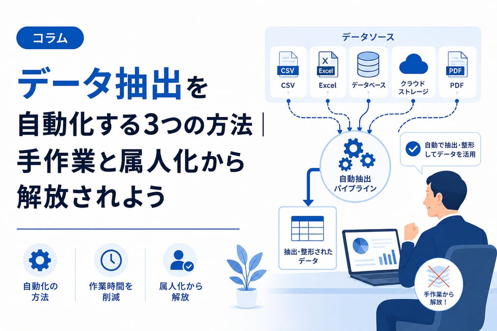 データ抽出を自動化する3つの方法｜手作業と属人化から解放されよう