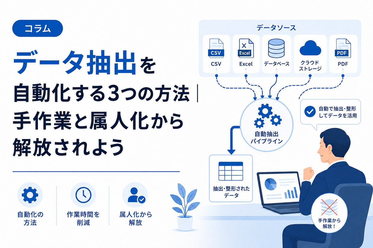 データ抽出を自動化する3つの方法｜手作業と属人化から解放されよう